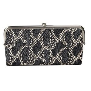 HOBO Lauren Snakeskin Black and Cream Clutch